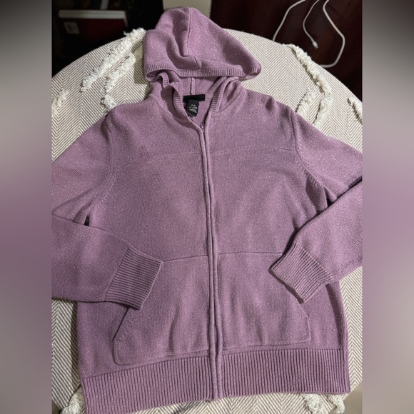 Lane Bryant Lavender Hooded Cardigan - Picture 5 of 10